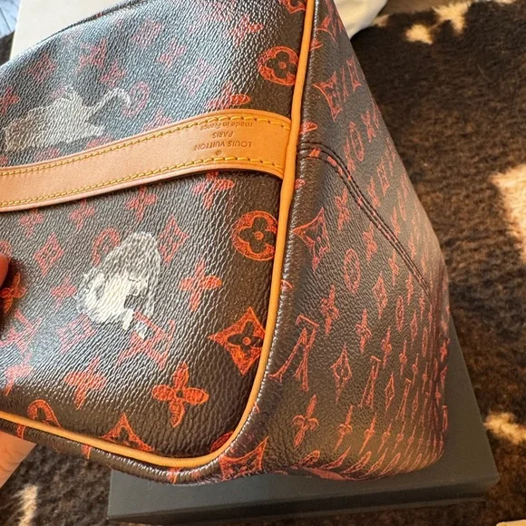 Grace Coddington Louis Vuitton Monogram Cat Speedy 30 Bag - Picture 8 of 10